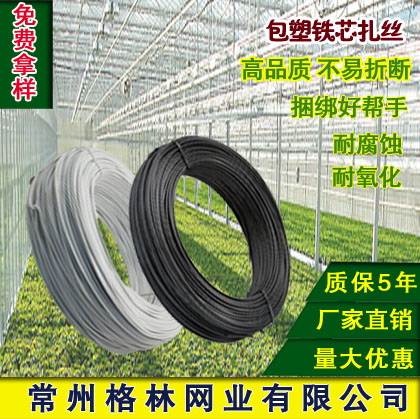 Manufacturer Direct sales Greenzza wire galvanized coated plastic core wire tied with grape frame fence