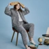 Có thể được mặc bên ngoài san hô lông cừu dày bông chần pyjama của phụ nữ mùa đông ấm áp thời trang áo khoác có mũ trùm đầu cộng với đồ mặc nhà bằng lông cừu - Giống cái