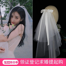 Li Yitong est le même certificat en ligne pour le mariage pour le mariage de fils de tête de mariée mignon de photo en accessoires de fil doux blanc LA003