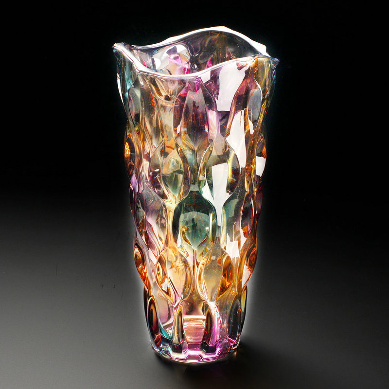 Golden crystal vase modern minimalist rich and expensive bamboo living-room home pendulum decorated with flower arrangement glass vase large number