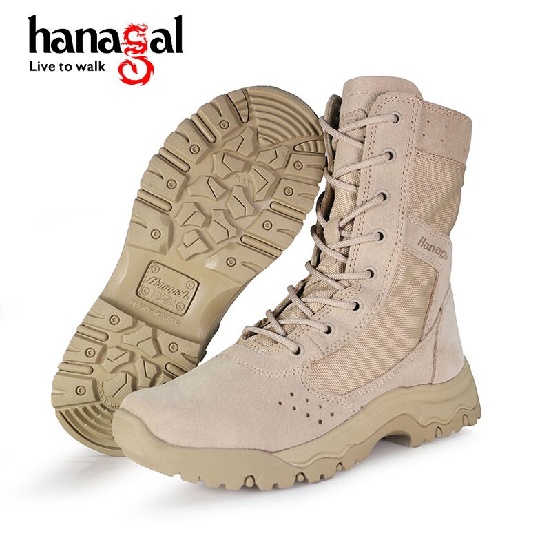 Hange High-Top Desert Boots Combat Boots Zipper Style Outdoor Wear-Resistant Breathable Shock-Absorbing Martin Boots Tactical Training Shoes Hange High-Top Desert Boots Combat Boots Zipper Style Outdoor Wear-Resistant Breathable Shock-Absorbing Martin Boots Tactical Training Shoes