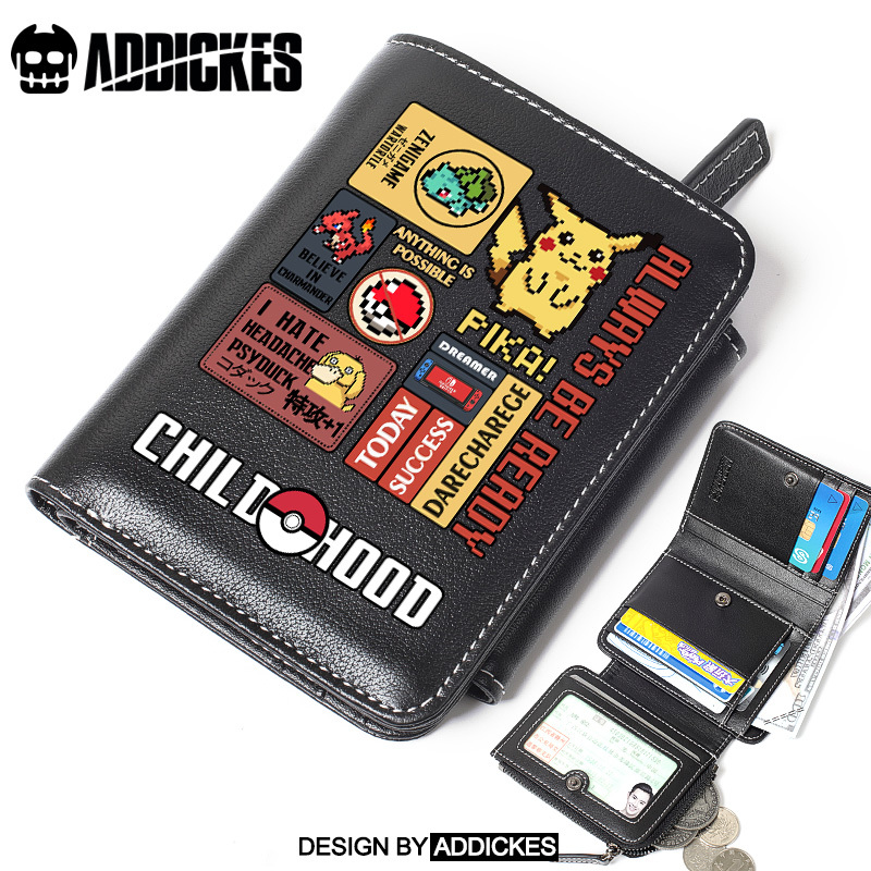 Japanese Anime Peripheral Wallet Short Style Driver's License Card Holder Multifunctional Genuine Leather Cartoon Unisex Trendy Brand Collaboration Japanese Anime Peripheral Wallet Short Style Driver's License Card Holder Multifunctional Genuine Leather Cartoon Unisex Trendy Brand Collaboration
