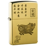 zippo Оригинальная латунная зажигалка, китайский гороскоп, 21 года, подарок на день рождения, делается под заказ