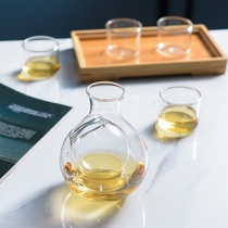 Japan-style Glass Clear Wine Pot Suit Unleaded Scowler White Wine Glass Foreign Wine Ice Wine for Home Ice Kettle Wine