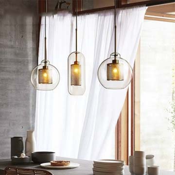 Loft bar counter front desk chandelier north fight dining room cafe iron net glass bedside single head porch balcony industrial wind