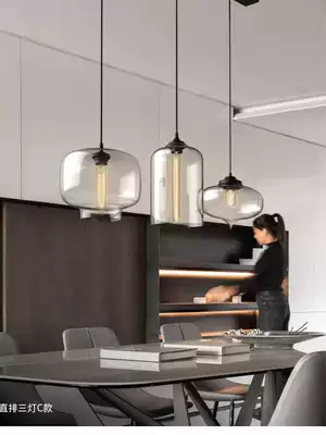 Nordic minimalist modern front desk glass bar chandelier dining room bar creative living room bedroom cafe chandelier