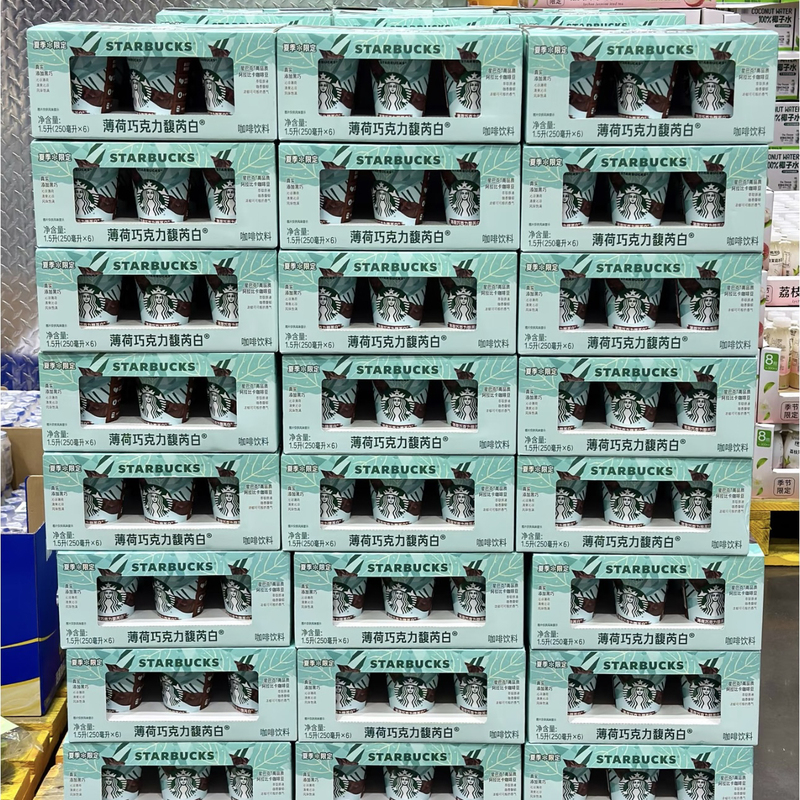 Mm Mountain Member Supermarket Purchases Starbucks Mint Chocolate Frappuccino 250ml*6 Cups, Optional Mm Mountain Member Supermarket Purchases Starbucks Mint Chocolate Frappuccino 250ml*6 Cups, Optional