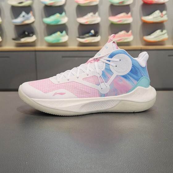 Li ning men's breathable non-slip mid-top basketball shoes