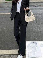 603 Changbai -Collar рубашка+брюки (упругая талия) разделить четыре сезона