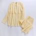 Mùa hè 绉 vải tháng quần áo bông gạc cho ăn quần áo phụ nữ mang thai phục vụ nhà đồ ngủ mùa thu quần áo cho con bú - Giải trí mặc / Mum mặc đồ bộ sau sinh Giải trí mặc / Mum mặc