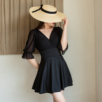 Swimsuit women in the summer of 2021 new explosive one-piece cover belly cover meat large size 200 pounds fat mm dress bathing suit