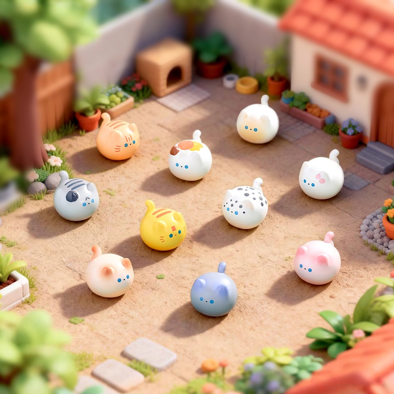Micro-Landscape Cartoon Steamed Bun Kitten Cute Figurine Gardening Landscaping DIY Decoration Mini Desktop Ornament Micro-Landscape Cartoon Steamed Bun Kitten Cute Figurine Gardening Landscaping DIY Decoration Mini Desktop Ornament