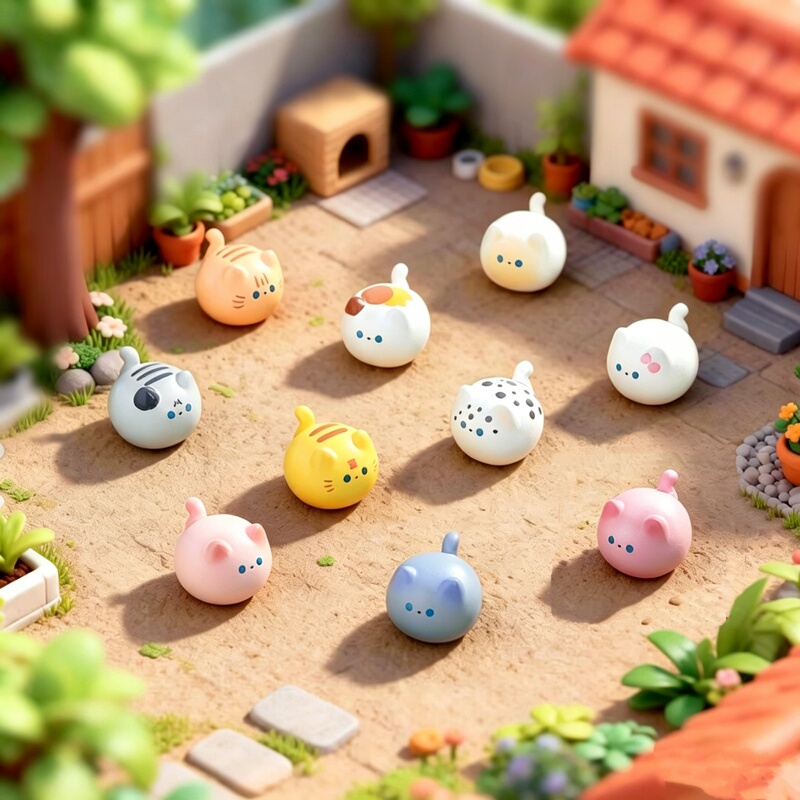 Micro-Landscape Cartoon Steamed Bun Kitten Cute Figurine Gardening Landscaping DIY Decoration Mini Desktop Ornament Micro-Landscape Cartoon Steamed Bun Kitten Cute Figurine Gardening Landscaping DIY Decoration Mini Desktop Ornament