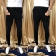 Quần âu nam giới tinh thần xã hội Guy chân đen Quần rách quần dài Quần mỏng nam xu hướng Hàn Quốc - Quần mỏng