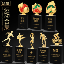 Crystal trophy Creative custom basketball table tennis Badminton running Martial arts sports club competition souvenir