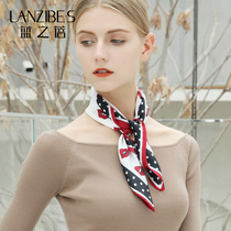 Silk small square scarf ladies thin spring and autumn Korean version of Joker mulberry silk scarf winter neck protection professional scarf
