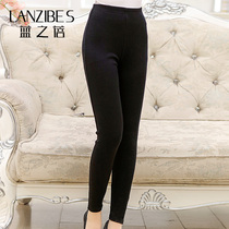 Blue Bei wool black leggings women wear thick trousers winter tight wool pants small feet warm pants