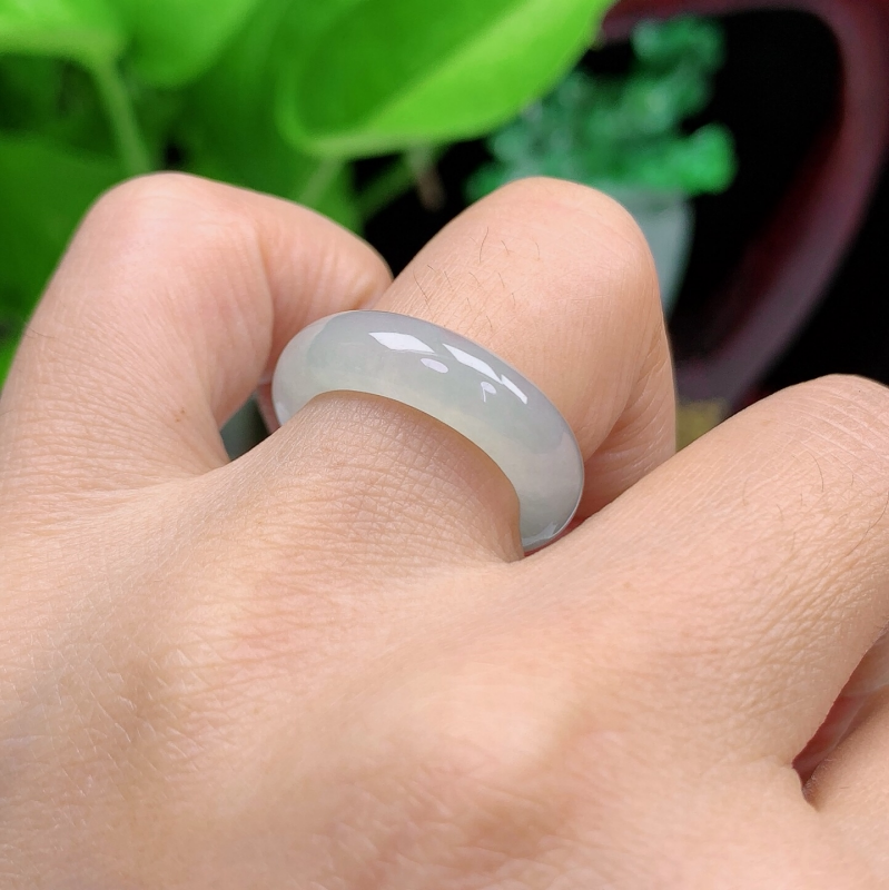 Jade Ice White Ice Jade Ring Ring Bracelet