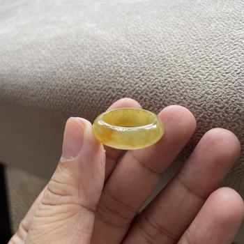 Jade ice yellow jade cream topaz ring bracelet