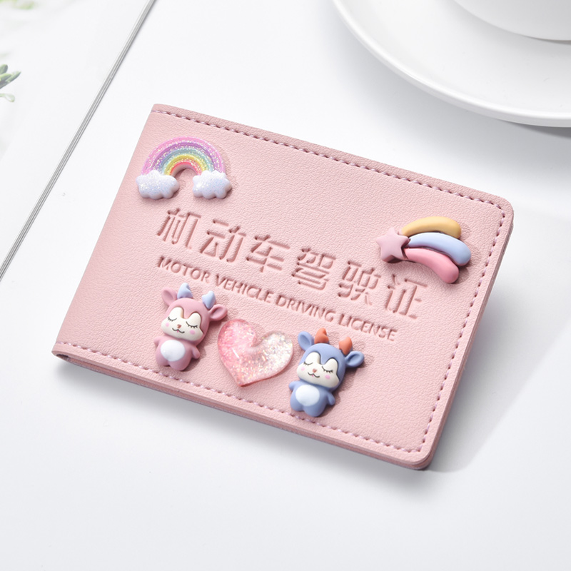 Driver's license holster cute girl personality creative tide license driver's license this protective cover motor vehicle driving license two-in-one