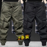 Износостойкие эластичные демисезонные рабочие штаны для работы, большой размер, свободный крой