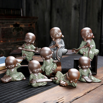 Creative Geyao tea favor decoration boutique ke yang monk tea decoration accessories Ferb kung fu tea ornaments