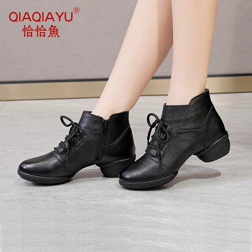 恰恰鱼 Модные туфли для отдыха с молнией, из натуральной кожи, коллекция 2021, тренд сезона, мягкая подошва