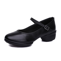 Chachayu genuine leather dance shoes for women with soft soles for summer new white square dance shoes for women with mesh breathable dance shoes