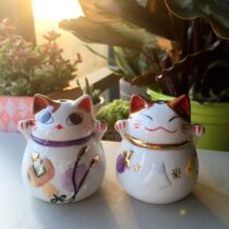 Yufeng cat original design Japanese hand-painted Zhaocai cat car creative interior accessories