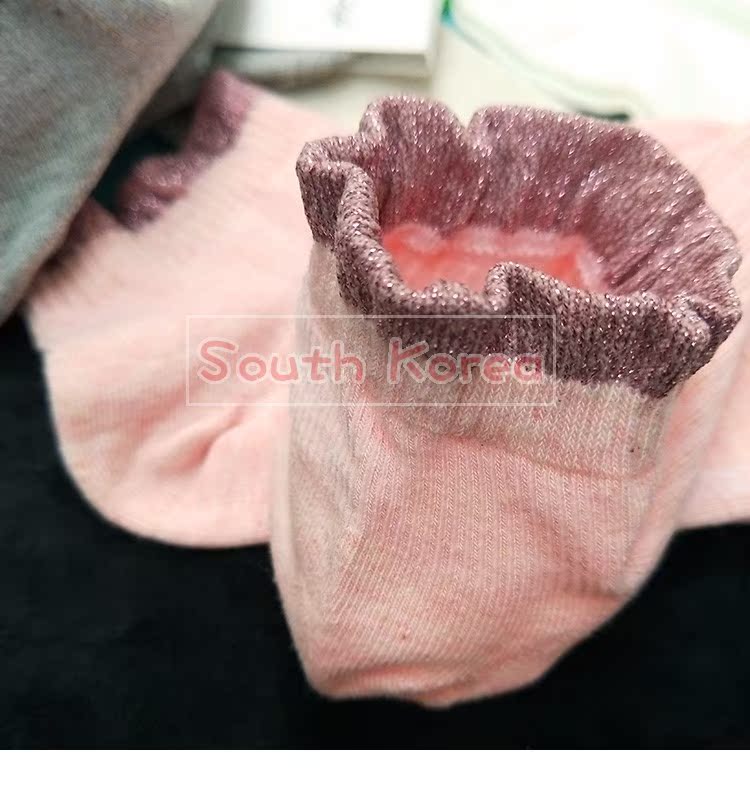 Hàn Quốc ggorangnae vớ nữ mùa hè thấp để giúp vàng bên lụa nông miệng dễ thương không rơi với vớ mỏng tất