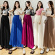 Falling chiffon pleated wide-leg pants women's high waist vertical straight leg 2023 summer thin section loose casual slim skirt pants