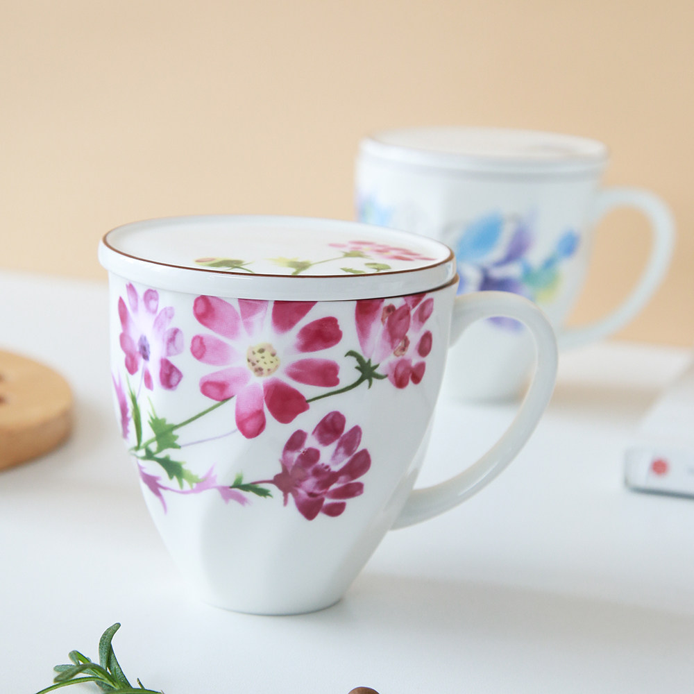 Bone China Ladies Office Water Cup Milk Coffee Black Tea Afternoon Tea With Lid Ceramic British Creative Gifts European