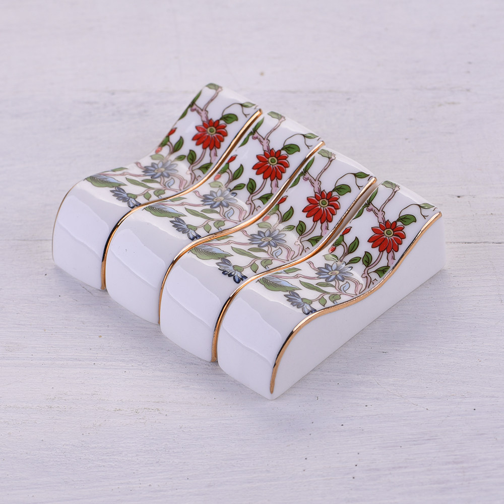 Ceramic chopstick rack Bone Porcelain Chopsticks Rack Chopsticks spoon Spoon Nursery Spoon Containing Hotel Phnom Penh Public Chopsticks Creativity