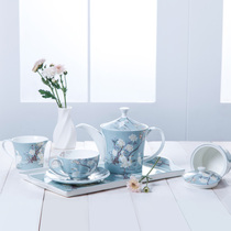 Ogni Bone Porcelain Cranes Afternoon Tea Tea Set Suit Ceramic Tea Tray Teapot Teapot Cup Saucepan