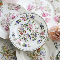 Export bone China Western food plate Creative steak flat plate tableware Ceramic plate Household hotel table model room plate