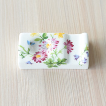 Flowers Sea Chopsticks Rack In-home Dining Room Cutlery Bone China Ceramic Dual-use Release Spoon Chopsticks chopsticks rack Home Tootto