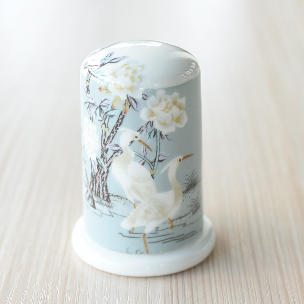 High-grade bone china ceramic fashion toothpick holder Classic toothpick jar Toothpick storage box Home toothpick Crane