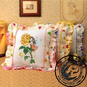 Korean original Ye single cross stitch blank accessories heart printing cushion pillow does not contain cotton core