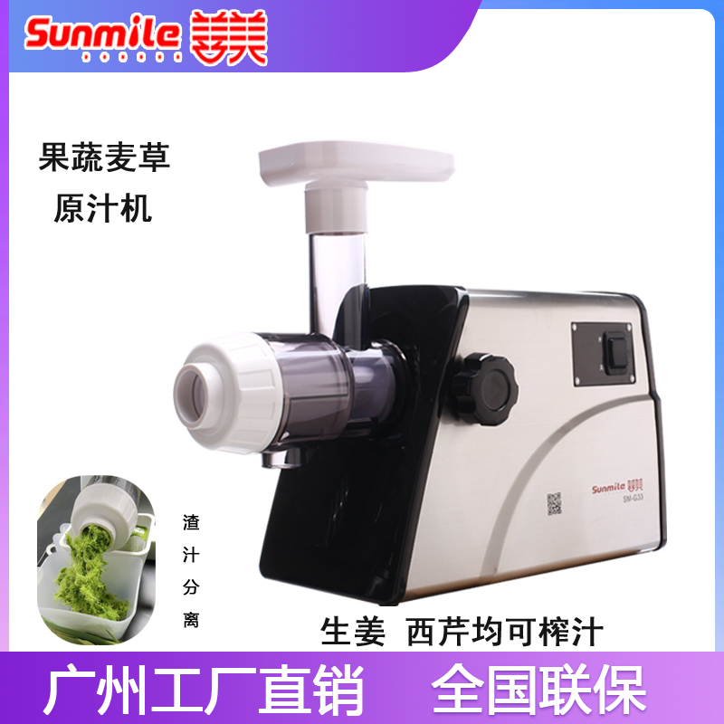 Good Beauty Home Electric Low Speed Fruit Vegetable Juicer Ginger Western Cress Wheat Prairie Juice Machine Residue Juice Separator