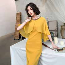 High-end small evening dress dress womens banquet temperament banquet light luxury luxury big dress can usually be worn in summer