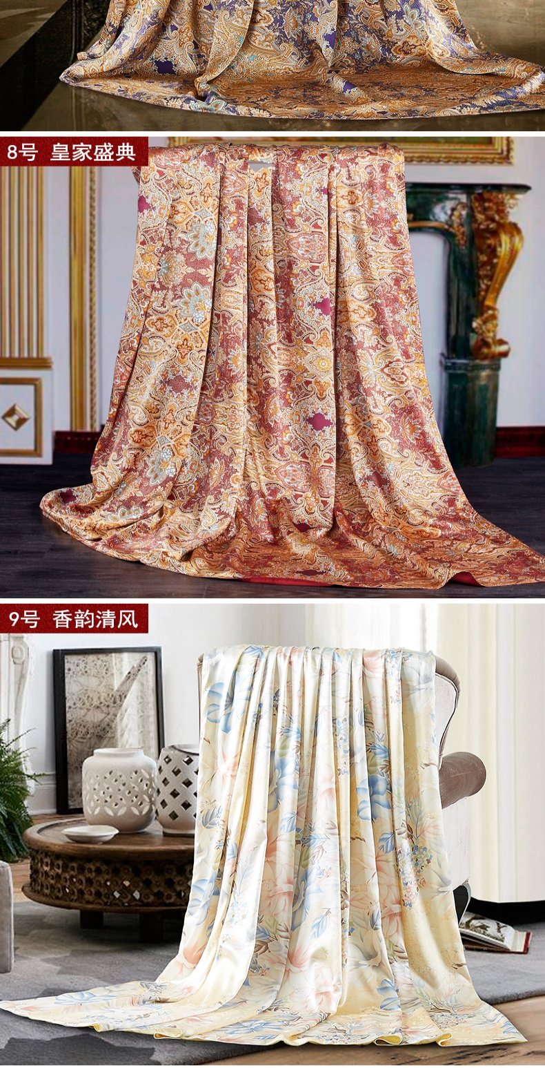 Chăn lụa tơ tằm 100% lụa bao gồm một mảnh In đám cưới chăn lụa hai mặt mùa hè tùy chỉnh - Quilt Covers chăn sưởi điện