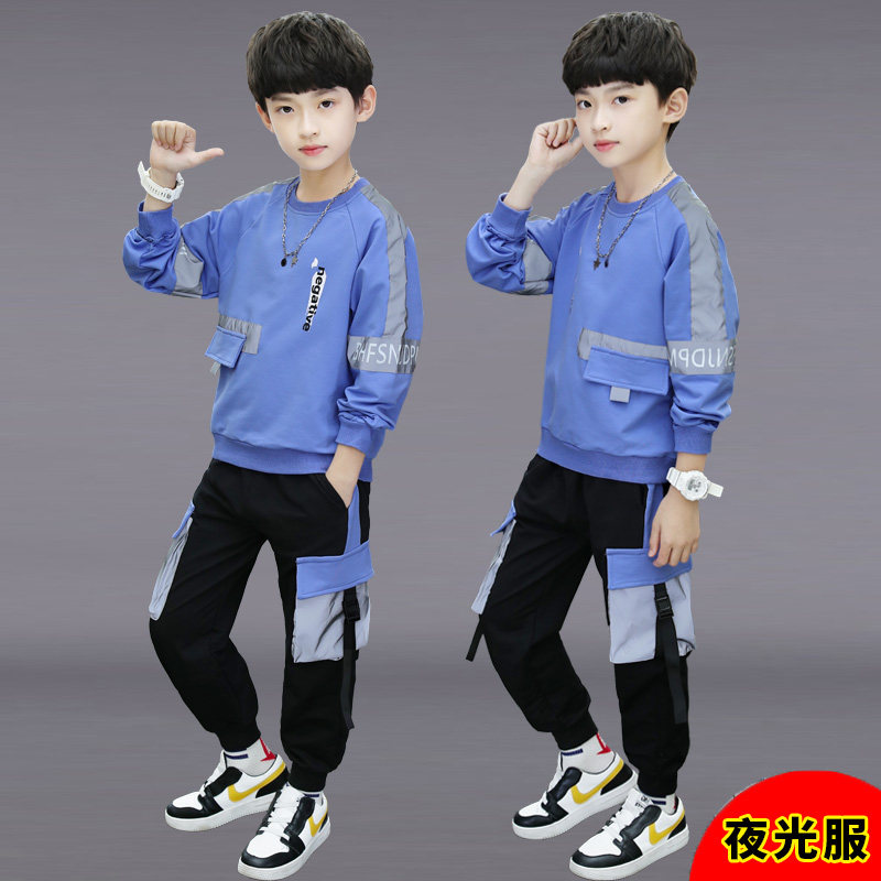 Children Suit Boy Autumn Clothing Suit 2022 New CUHK Boy Boy Spring Autumn Sets Head Casual Han's Handsome Fashion Trends