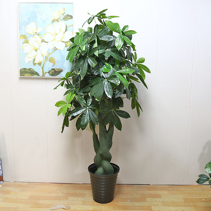 Faukai Tree Simulation Tree Decoration Fake Tree Living Hall Floor Green Plant Pot Plant Pot Plant Pseudo Paper Silk Flower
