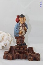 Second-hand vintage antique Syroco wooden figure carved pipe rack 20150004-2 (collection)