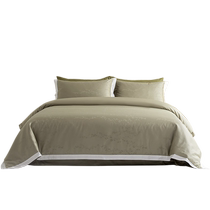 Mingdu bed four-piece set pure cotton 2024 new 60S jacquard bed sheet quilt cover bedding set-Qingxiao