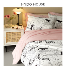Childrens four sets of boys girls All cotton Pure cotton Students Dormitory 100 New Frontier Cotton Three Sets of bedding
