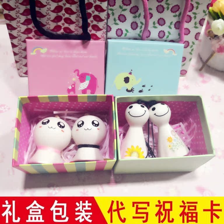 Sunny doll Japanese-style ceramic wind chime ornaments creative birthday Christmas gift girl couple bedroom living room pendant