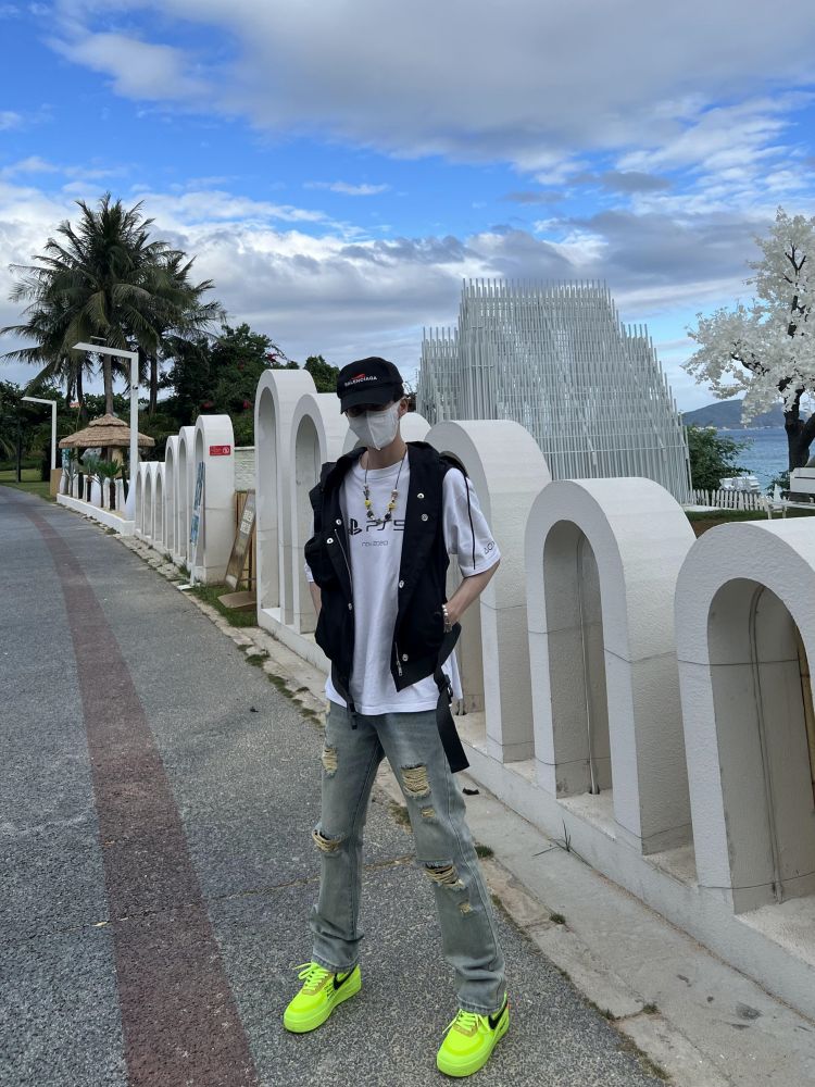 Fried street vibe American style high street ripped retro old jeans men's loose men's and women's straight tube thin casual pants tide