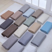 Thickened linen fabric solid color sofa fabric cotton linen canvas fine linen soft and hard bag pillow tablecloth engineering background cloth