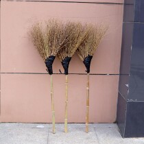 Broom bamboo sweep leaves no leafy small black leather bamboo outdoor sweeping road factory yard home gold branch rubber leather sanitation sweep